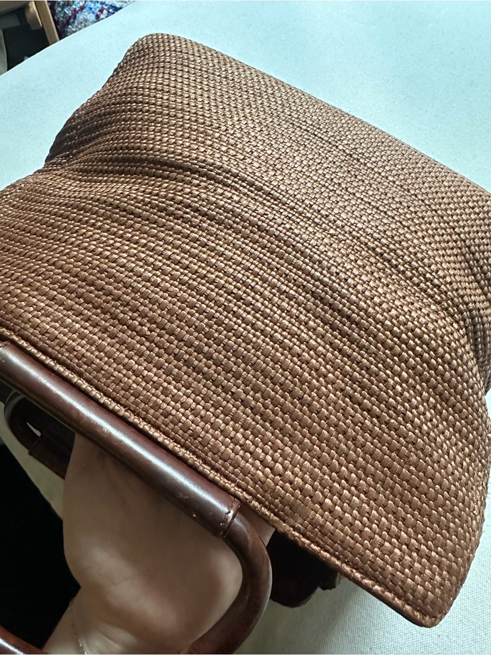CHANEL Brown Woven Top-Handle Tote - Picture 5 of 16
